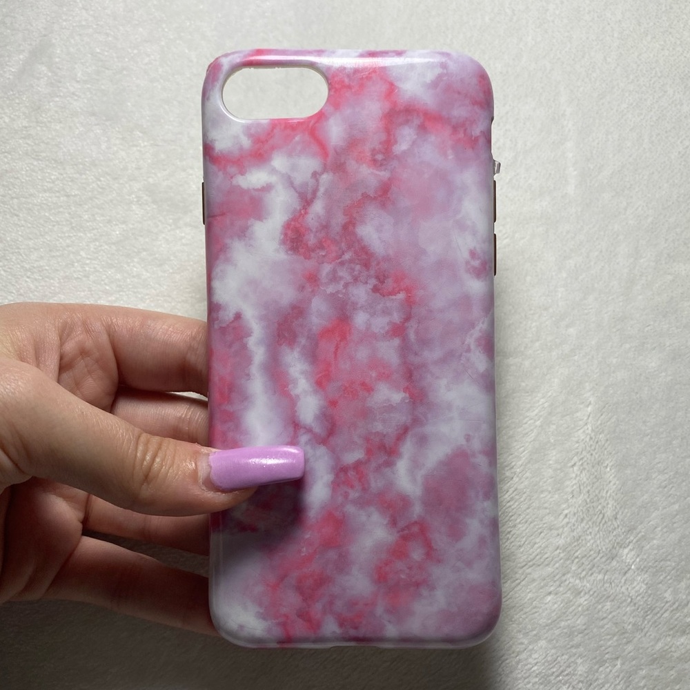 Pink Marble Glossy iPhone 6/6s/7 case